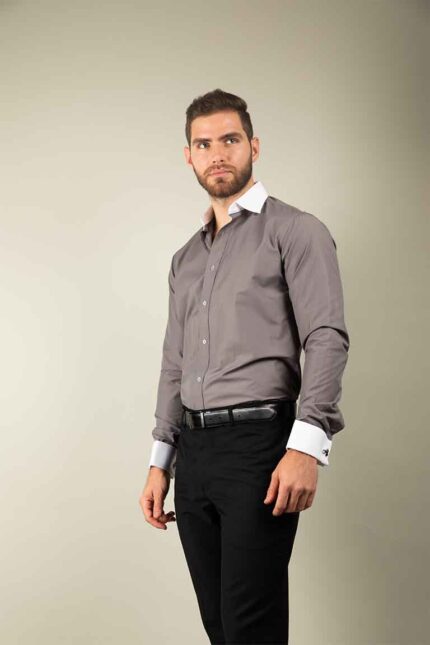 Camisa Indie Ml 32/33 Doble Puño Gris/Blanco