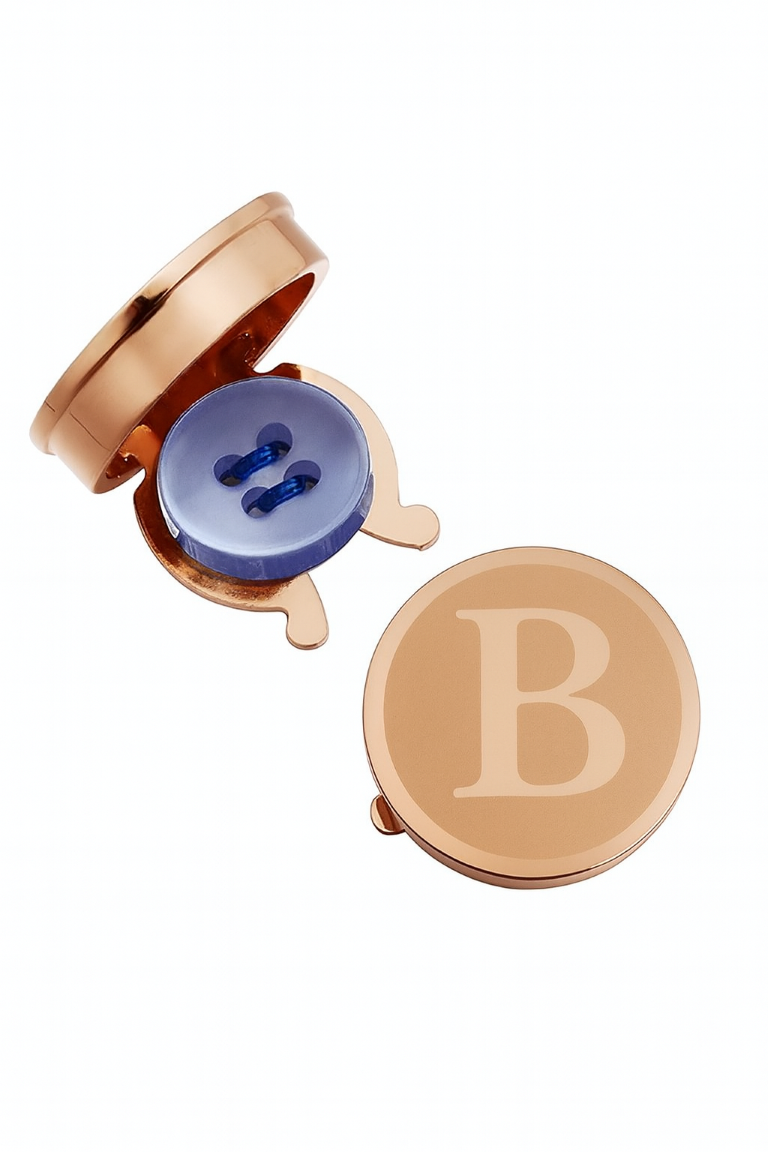 ACC_MANLETRADORA_B Mancuerna de Camisa Letra Dorada B