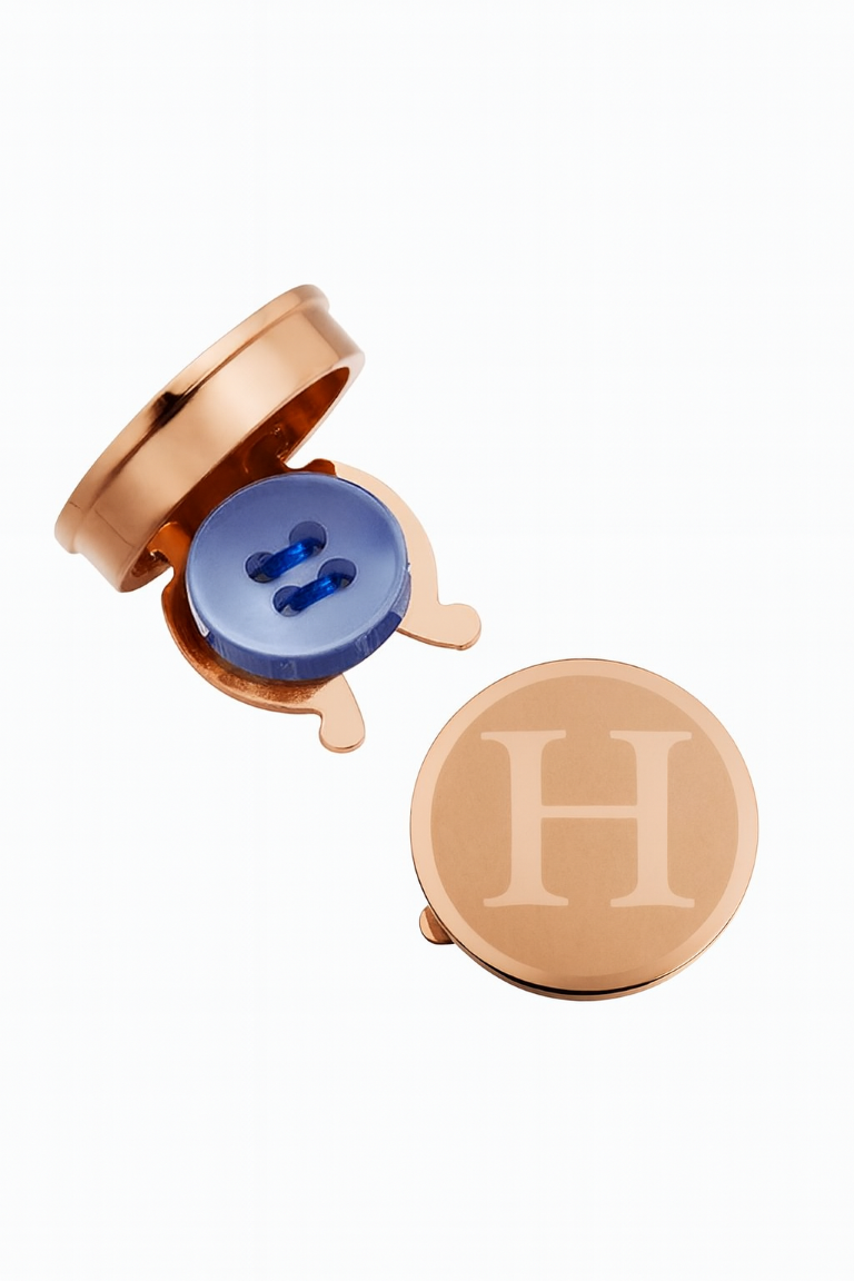 ACC_MANLETRADORA_H Mancuerna de Camisa Letra Dorada H