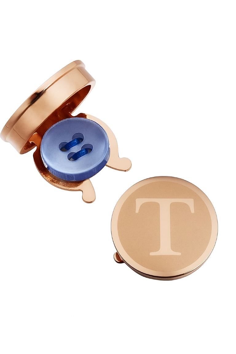 ACC_MANLETRADORA_T Mancuerna de Camisa Letra Dorada T