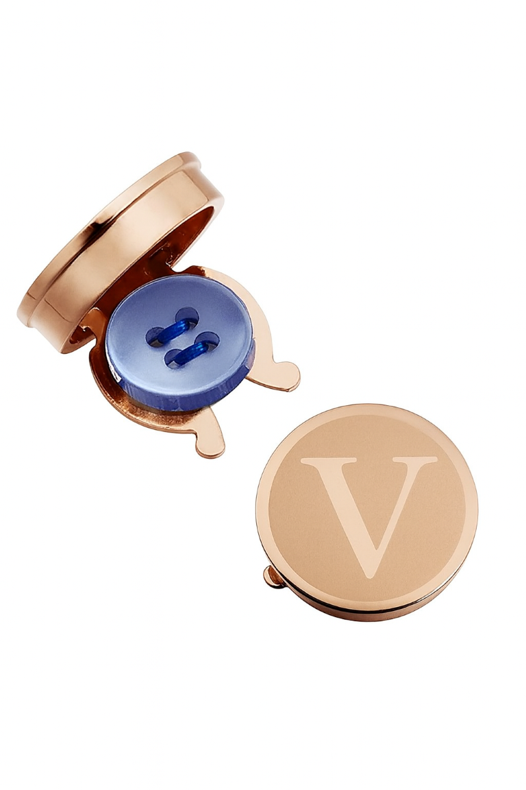 ACC_MANLETRADORA_V Mancuerna de Camisa Letra Dorada V