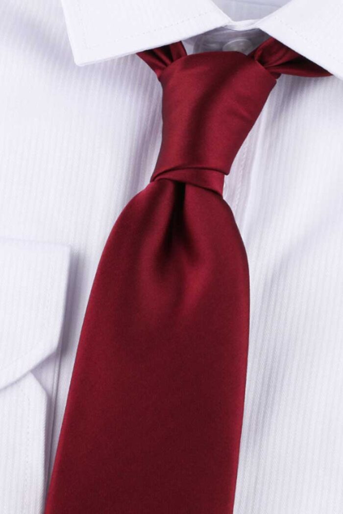 ACC_C04L-005 Corbata Satinada Rojo Vino