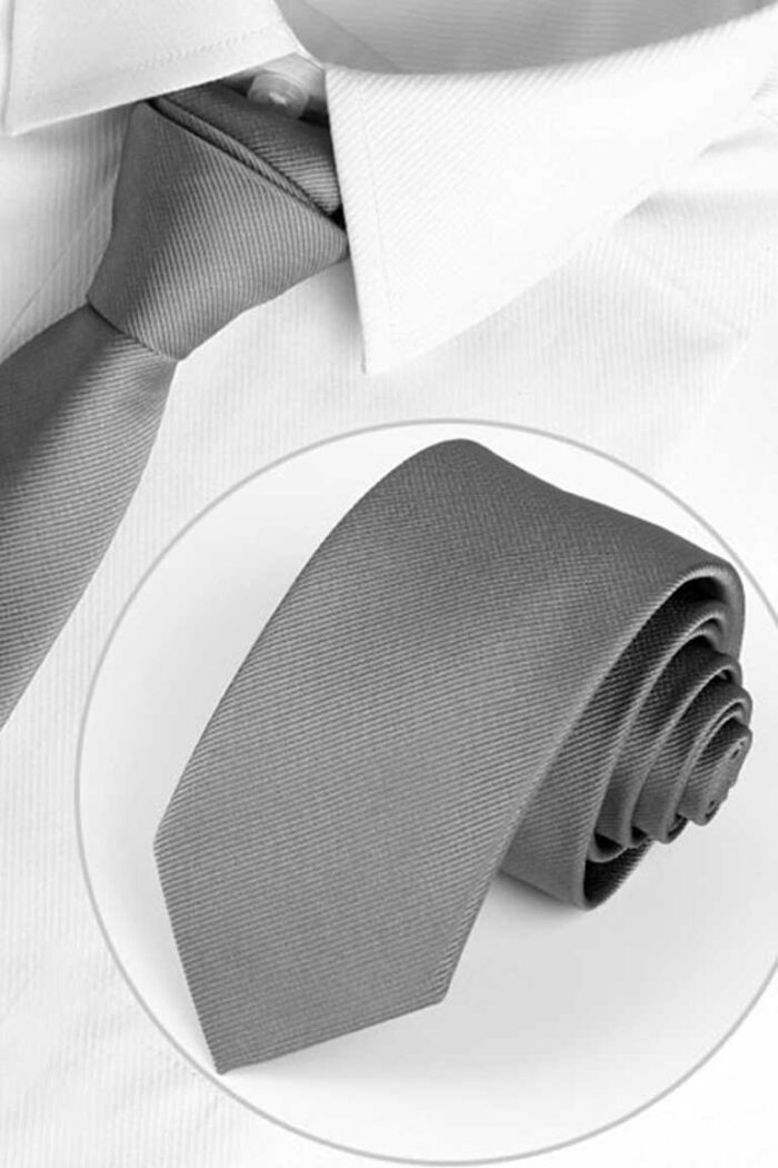 ACC_LS26 Corbata Indie Lisa Gris Oscuro