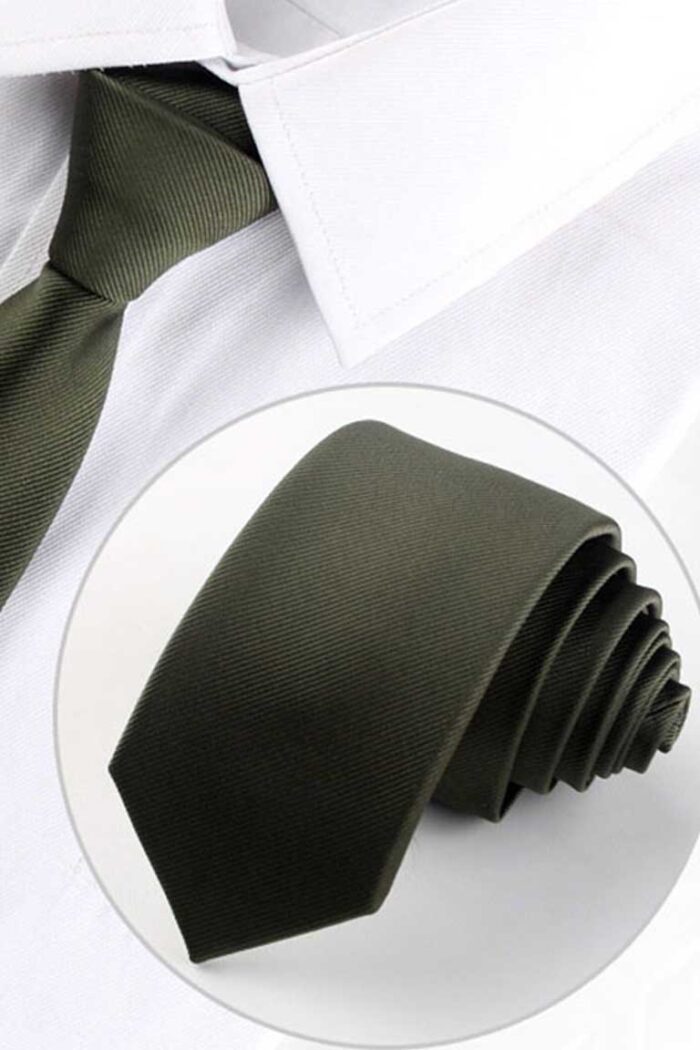 ACC_LS31 Corbata Indie Lisa Verde Oliva