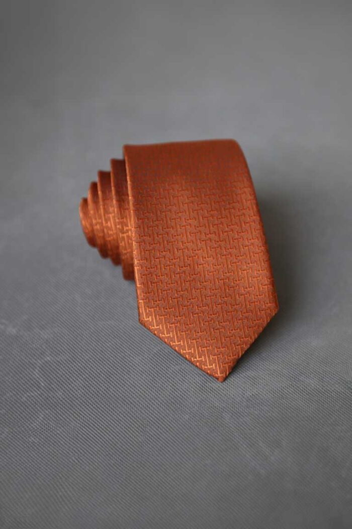 ACC_MNLD-041Corbata Jacquard Microtextura Cobre