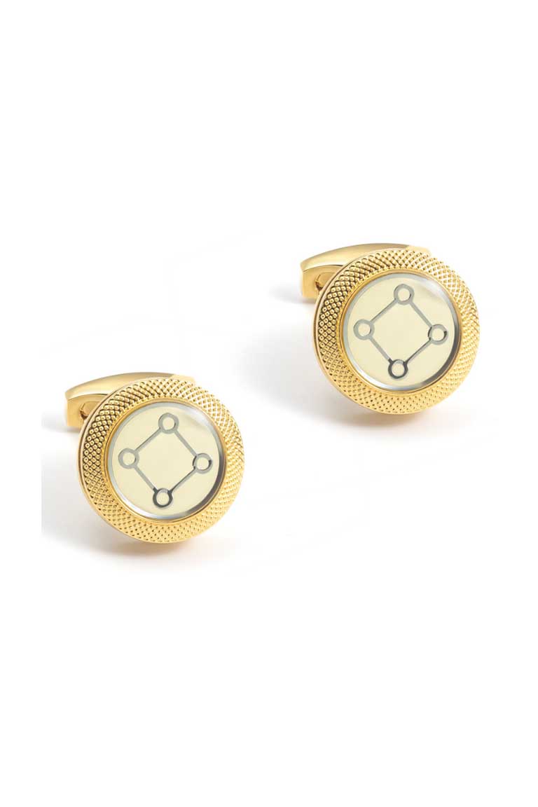 ACC_man2516Mancuerna Hexágono Gold