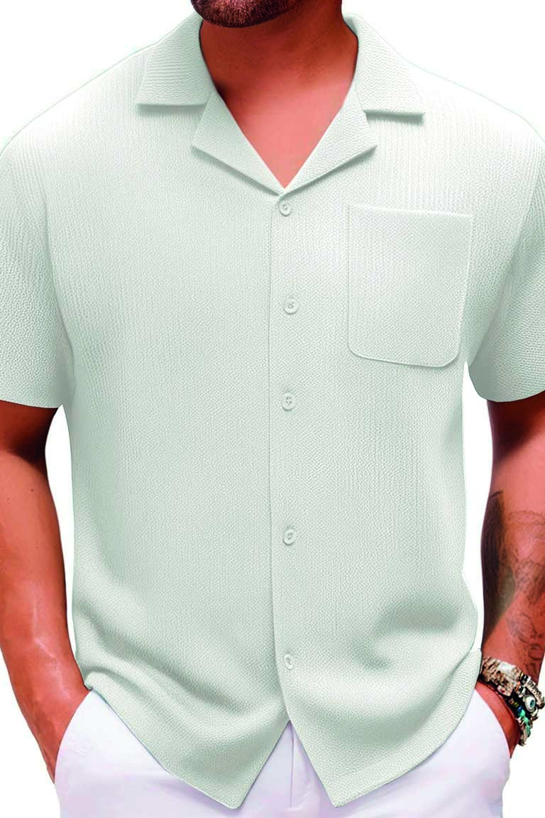CAM-362025-CCB Camisa Indie MC Casual Bolsillo Blanco