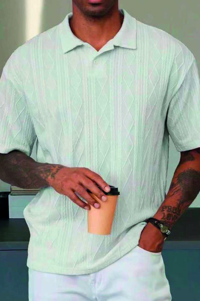 CAM-542025-TRBCamisa Indie MC Tejido Rombo Blanco